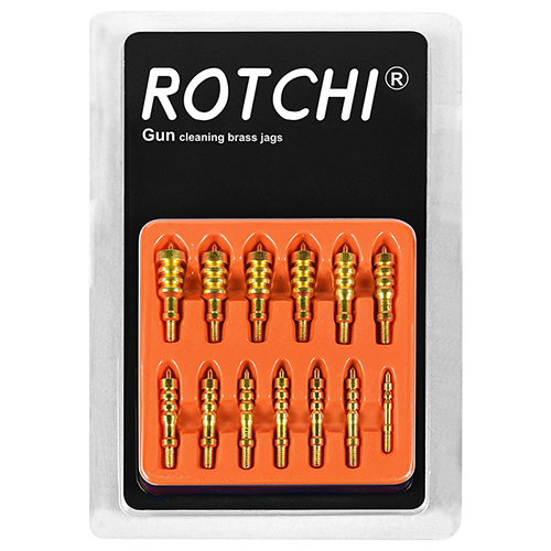 Опаковка от 13 броя месингови накрайници за почистване на пистолети, опаковка с блистерна карта