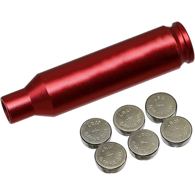 6.5CREEDMOOR Bore Sight Laser Red Dot Cartridge Лазерен мерник с 2 комплекта батерии