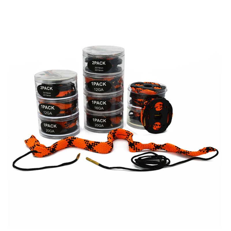 Многослойна опаковка с въже за почистване на дула на оръжие