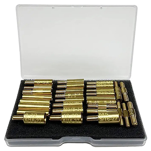 Адаптери за монтаж на пръчки за почистване на пистолети Опаковка от 30 бр. 5-40 8-32 10-32 5/16-27 M3 M4 M5 Резби в мъжки и женски съединители на пръти