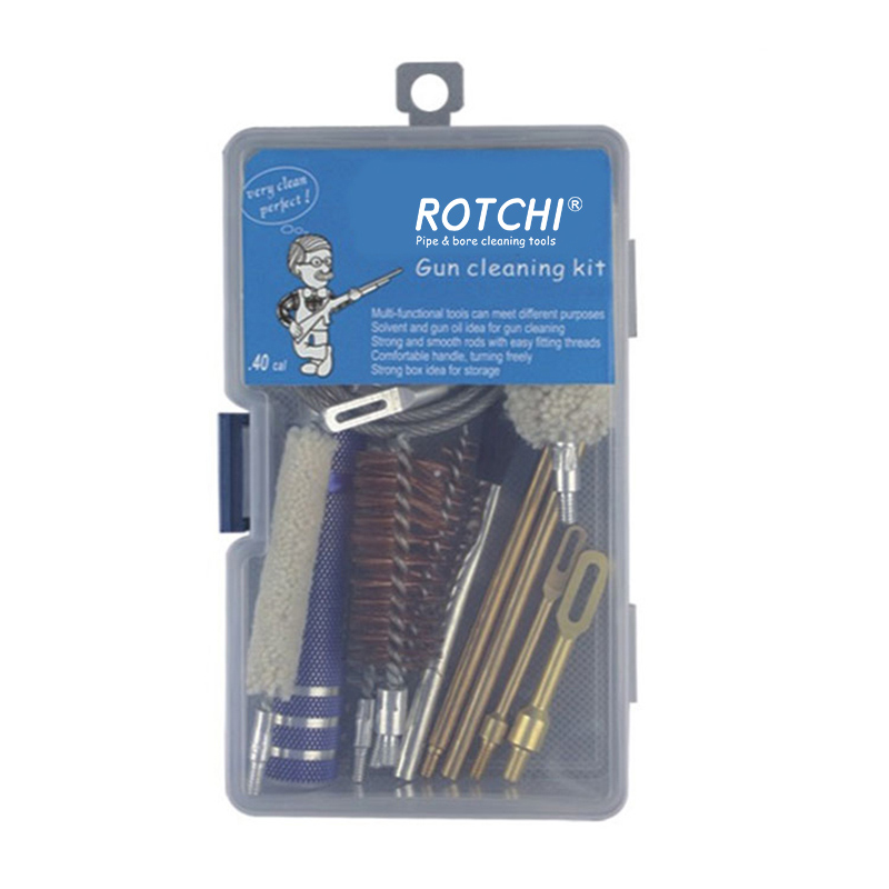 Универсален комплект за почистване на пистолети Опакована пластмасова кутия